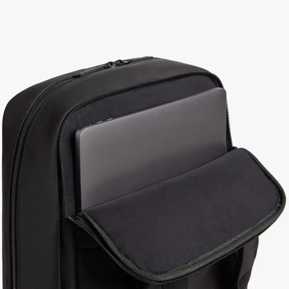 Monos Metro Backpack Travel Bag Duffel Black Nylon Vegan Leather Carry On Kit - Picture 5 of 16